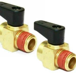 DEWALT N072023 TANK DRAINK 1/4" MNPT X 1/4" FNPT 1/4" BALL VALVE (PACK OF 2)