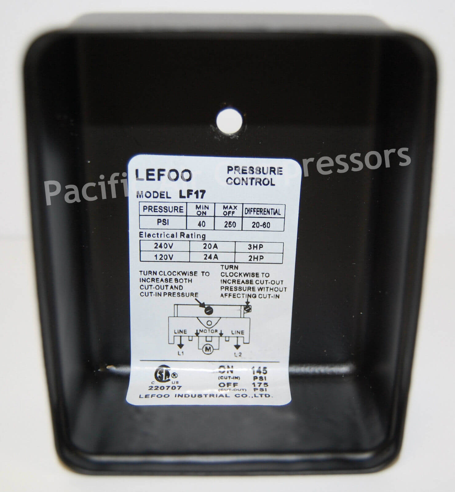 69HBU1 PRESSURE SWITCH REPLACEMENT PART 145 - 175 PSI SINGLE PORT 3/8''FPT - Image 4